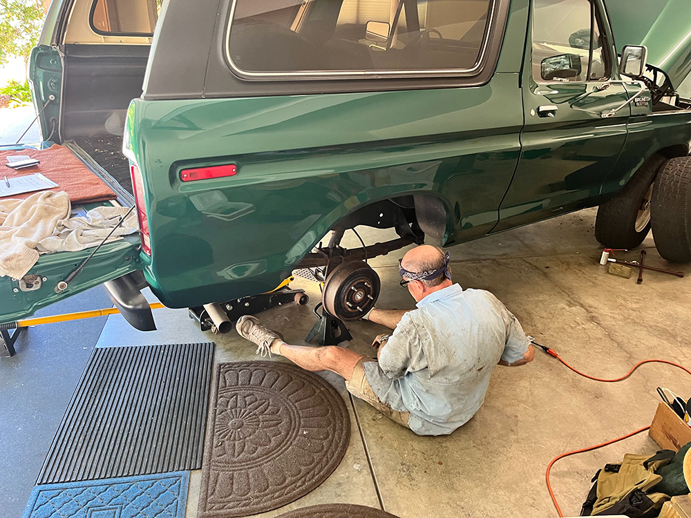 working on the Bronco