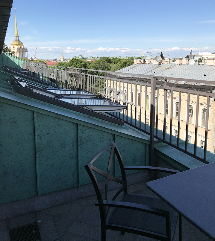 View of St. Petersburg from the hotel balcony